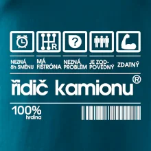 Čárový kód řidič kamionu