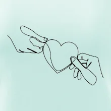 Dvě ruce a srdce jedním tahem