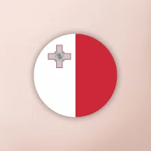 Vlajka Malta kulatá velká