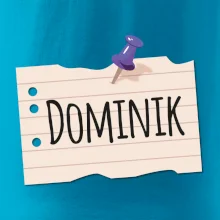 Papírek se jmenovkou - prso - vlastní jméno