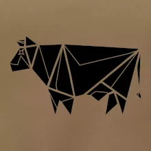 Origami kráva z boku