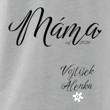 Máma od roku + jména dětí dole vlevo