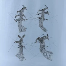 Zkroucený stožár vysokého vedení