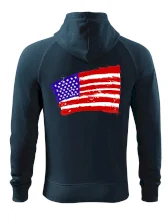 Americká vlajka ohnutá