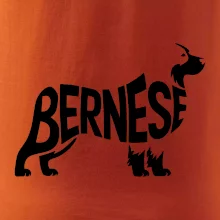 Bernese Mountain Dog nápis v těle