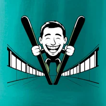 Vysmátý kreslený skokan