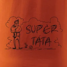 Kreslený nápis super táta