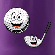 Parové triko - Golfová hůl a míček