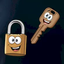 Parové triko - Zámek a klíč