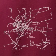 Mapy měst černobílé Slaný