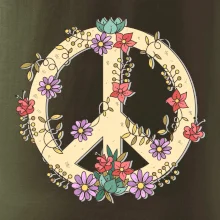 Peace symbol pískový