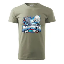 Badmintonová raketa s košíčkem eat sleep repeat