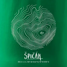 Špičák - vrstevnice v kruhu