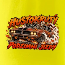 Kostlivec v rezavém bouráku na podzimní jízdě