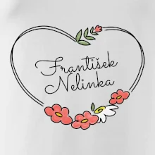 Srdce velké - Tričko se jmény dětí