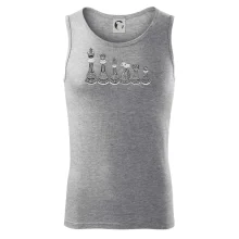 Šachové figurky v řadě - kreslené