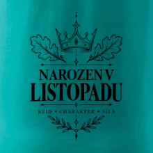 Narozen v listopadu koruna a dubové listy
