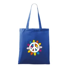 Peace symbol s kreslenou květinou