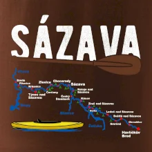 Mapa řeky Sázavy