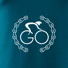 Logo cyklisty a řetěz