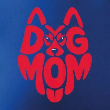 Dog mom nápis v hlavě