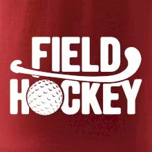 Field hockey míček a nápis