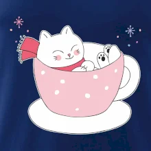 Vánoční kočka v hrnečku