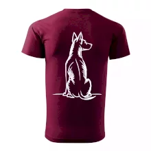 Pes kreslený zezadu