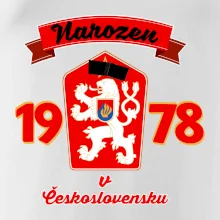 Narozen v Československu - Přelepený znak 1978