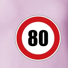 Dopravní značka - omezení rychlosti 80