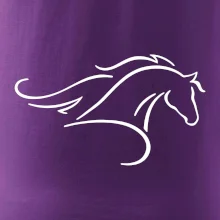 Kůň - bežící silueta hlavy