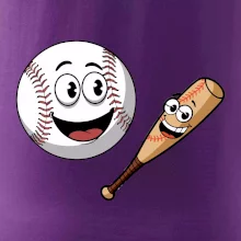 Parové triko - baseballová pálka a míček