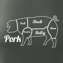 Prase nákres rozřezání