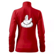 Kuře sedící na bitcoinovém hnízdě