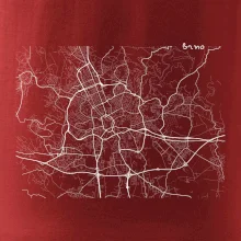 Černobílá mapa Brno