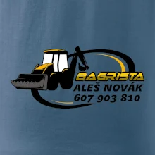 Bagrista v kruhu - vlastní nápis