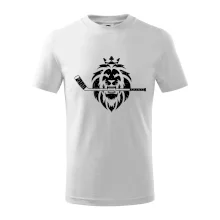 Lev s hokejkou v tlamě