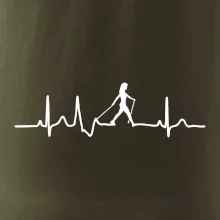 EKG nordic walking žena