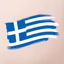 Řecko vlajka - štětkou