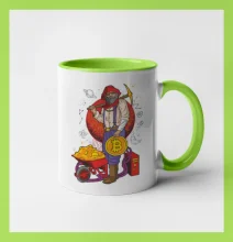 Horník těží bitcoiny