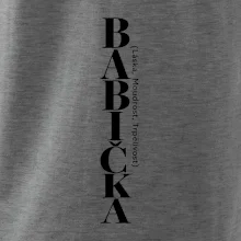 Babička láska moudrost trpělivost svislý nápis