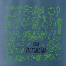 Jsem vegetarián - zelenina ve čtverci