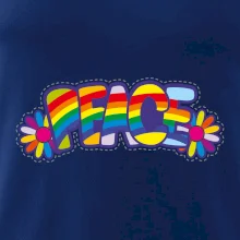 Peace nápis duhový