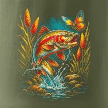 Obrázek pstruh a motýl