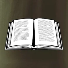 Kniha černobílá otevřená s textem