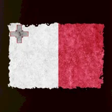 Vlajka Malta okousaná