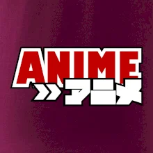 Anime nápis červený