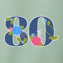 Květinové číslo kreslené - 80