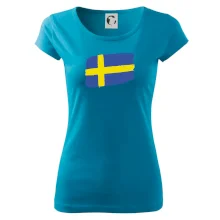 Švédsko vlajka štětkou