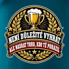 Není důležité vyhrát - pivní pohár a zlatý vavřín